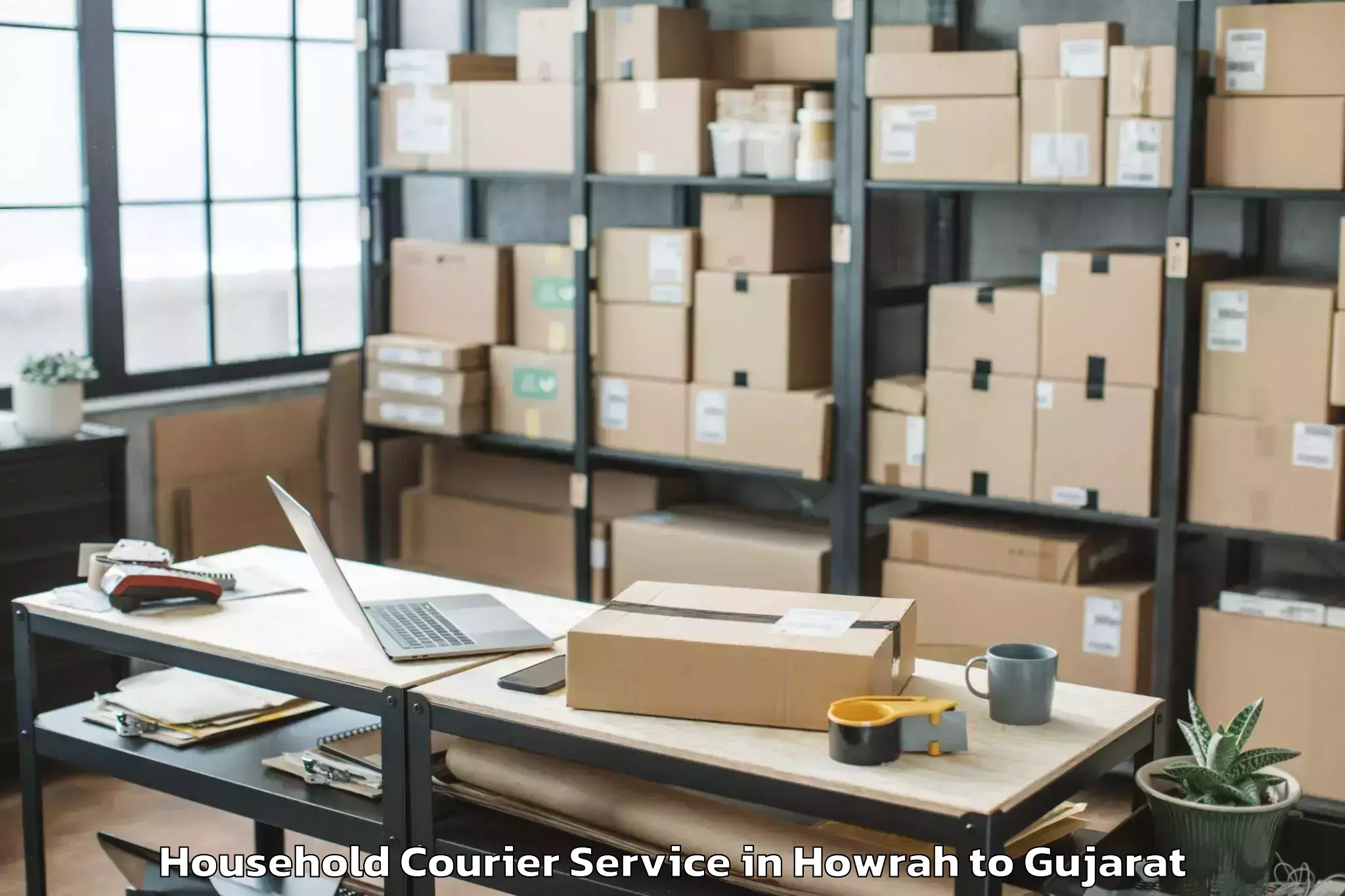 Affordable Howrah to Valabhipur Household Courier